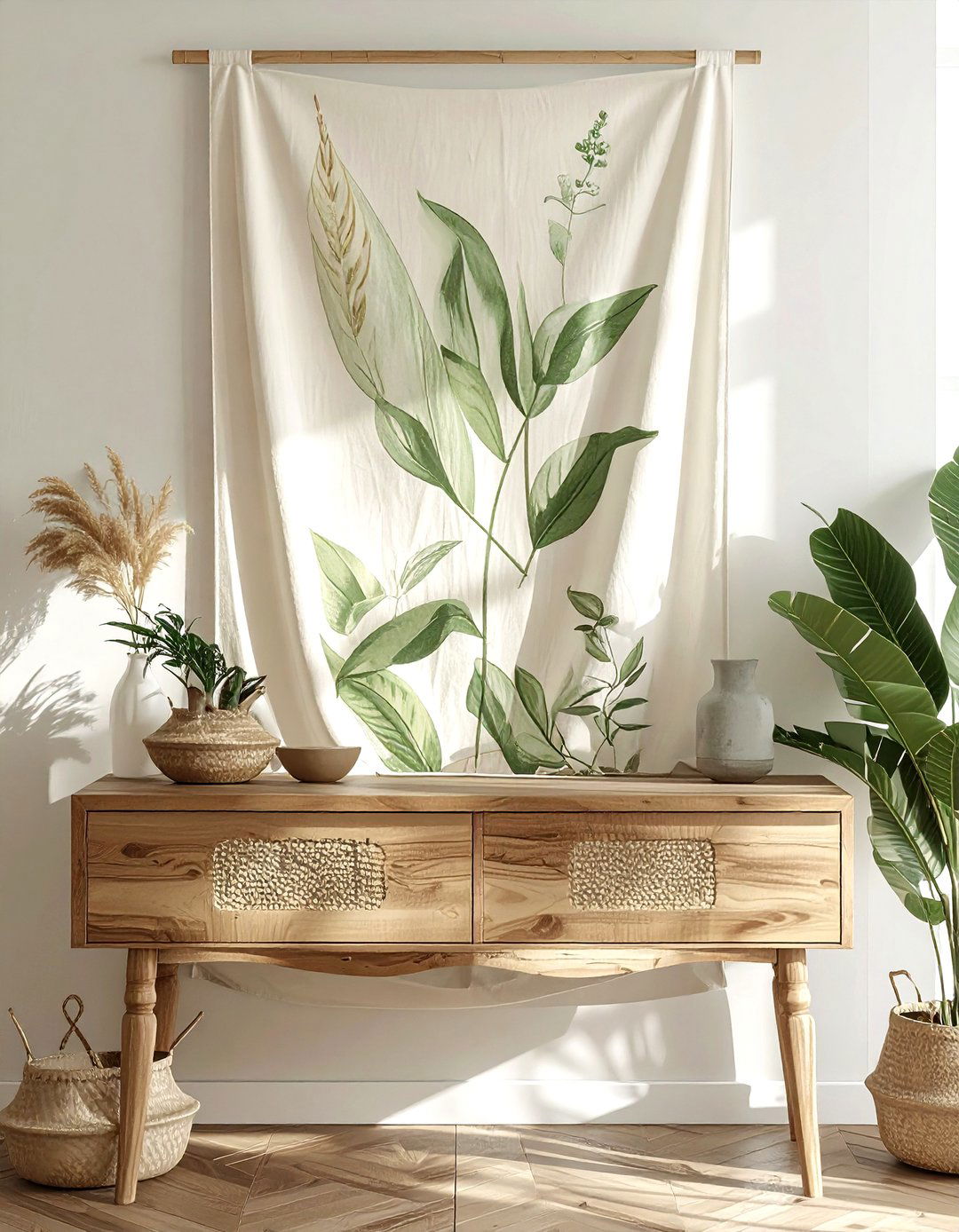 Linen Wall Tapestry - 30 linen decor ideas