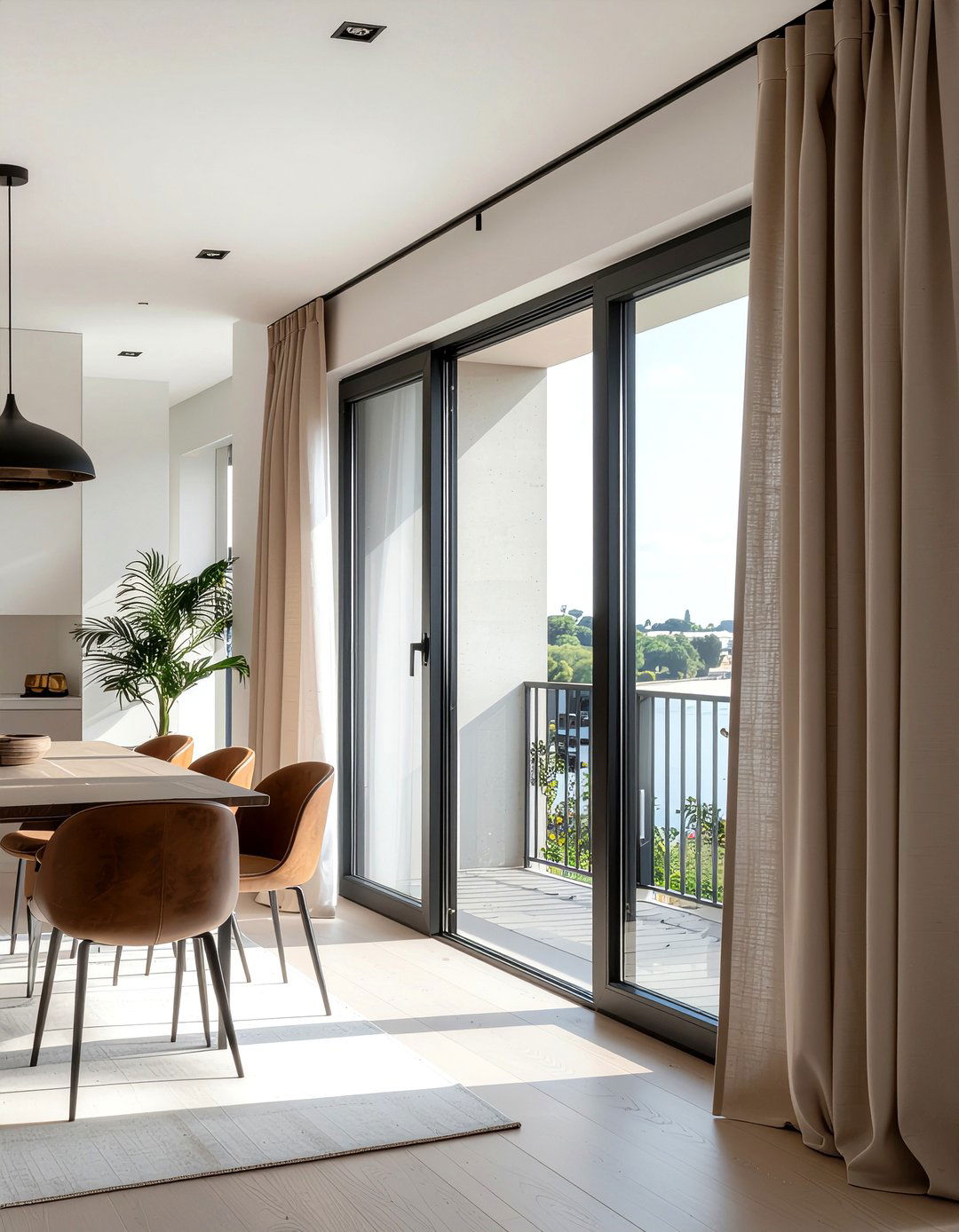 Linen Window Curtains - 30 DIY dining room decor ideas