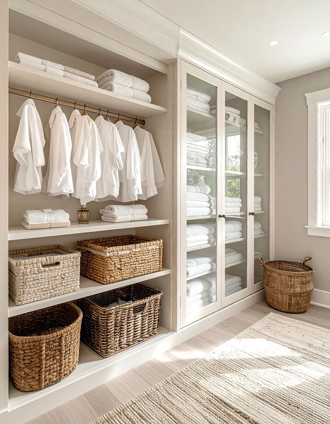 Linen closet in bathroom - 30 bathroom furniture layout