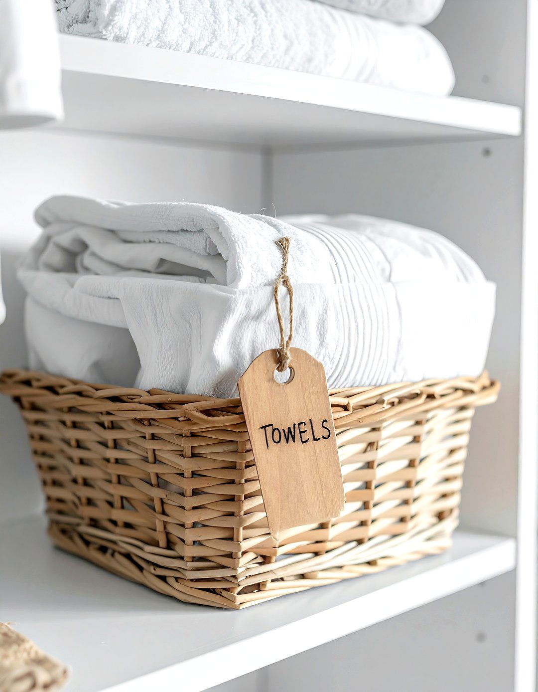 Linen closet label - 30 dollar store decor ideas