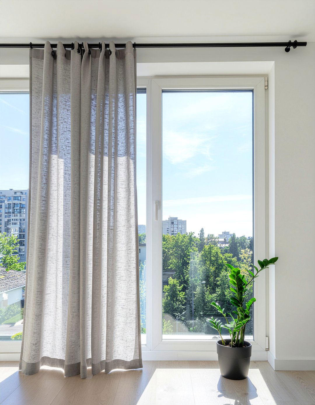 Linen curtains living room - 30 scandinavian living room ideas