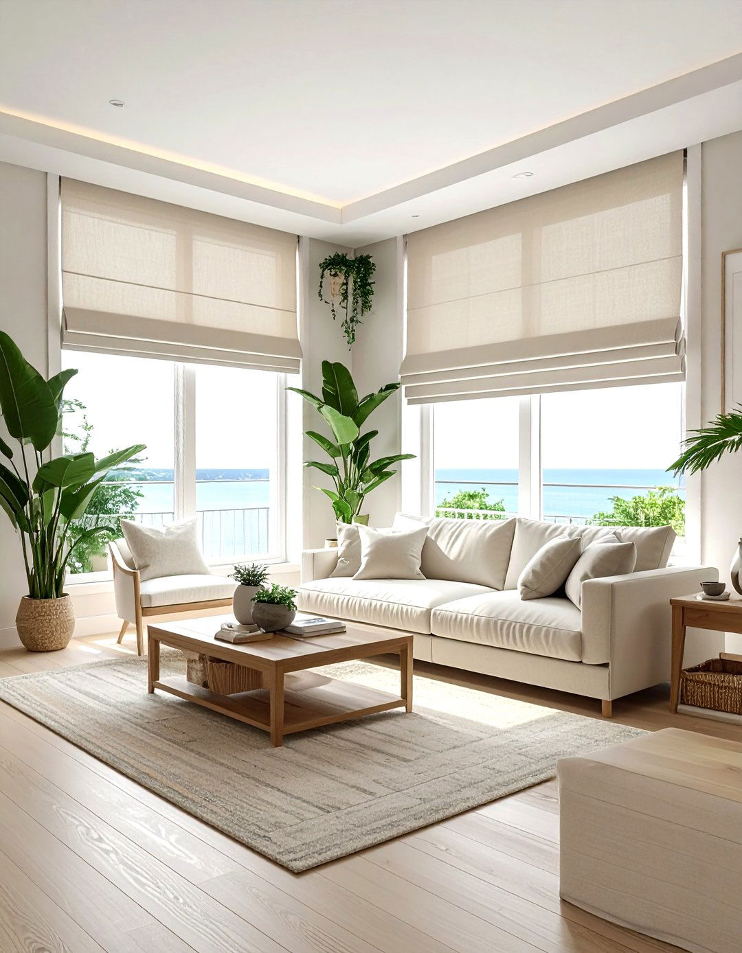 Linen roman shade - 30 roman shade ideas