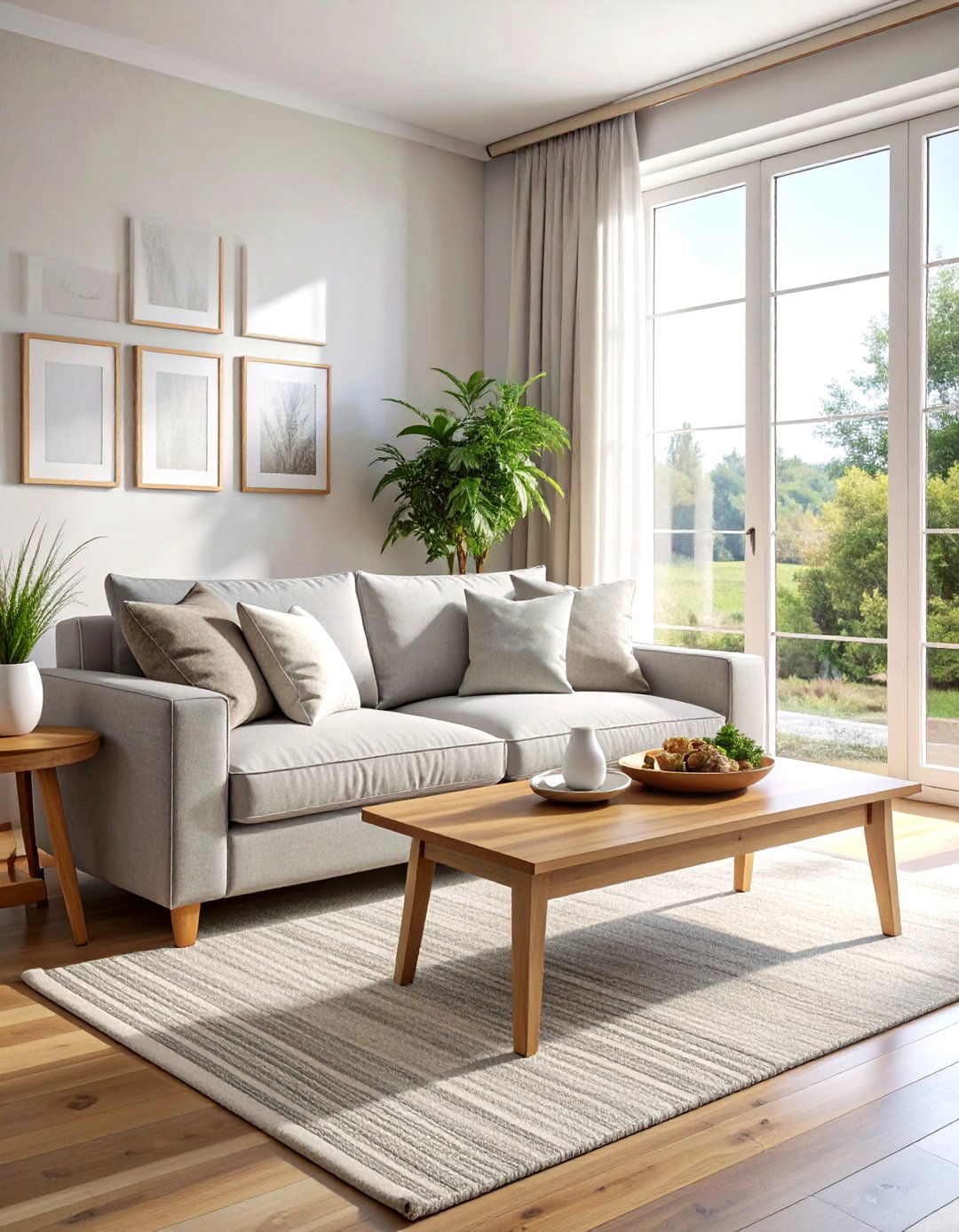 Linen sofa for living room - 30 airy living room ideas