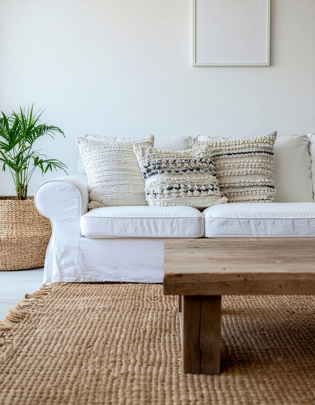 Linen sofa upholstery - 30 Mediterranean living room ideas