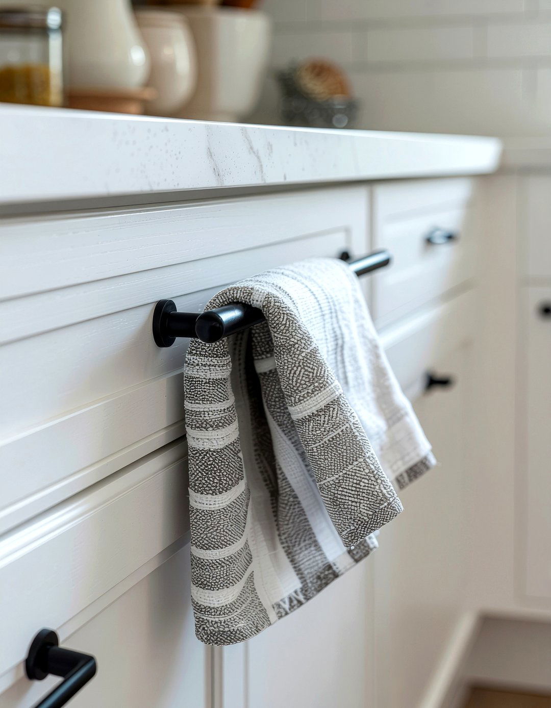 Linen tea towels - 30 kitchen layering ideas