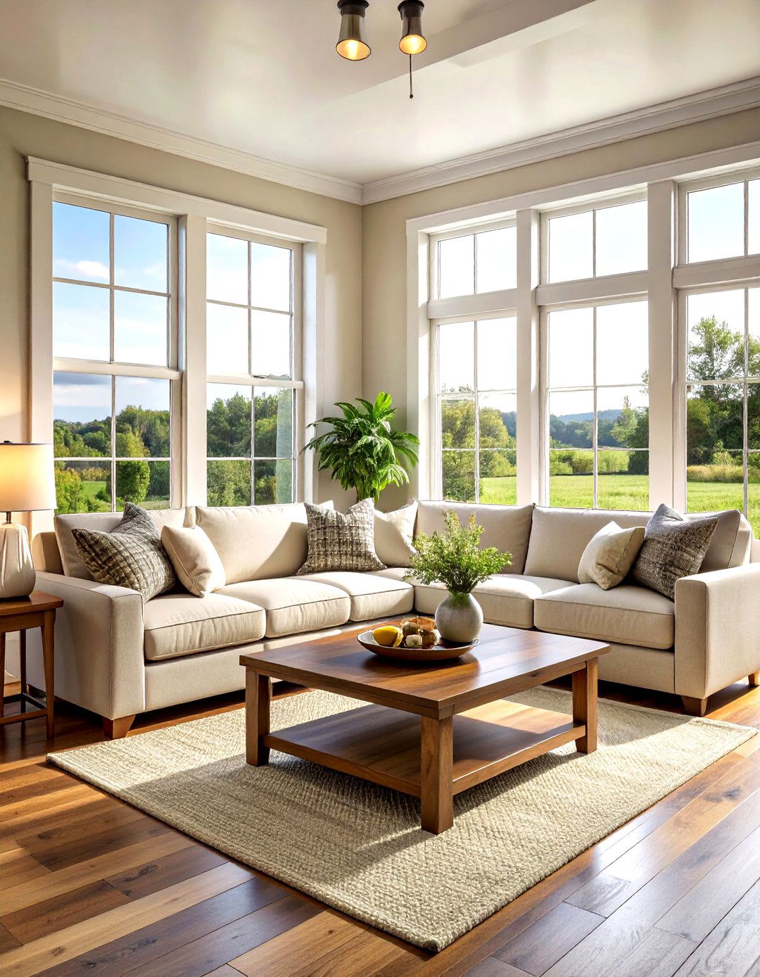 Linen texture window film - 30 living room window film ideas