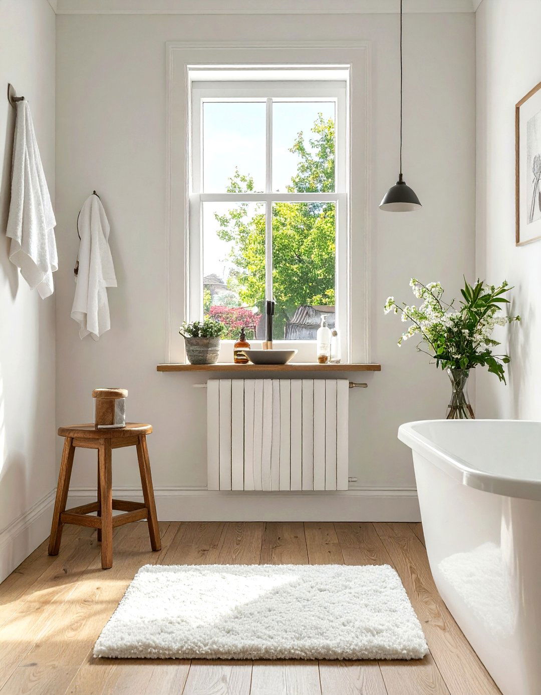 Linen texture window film - 30 bathroom window film ideas