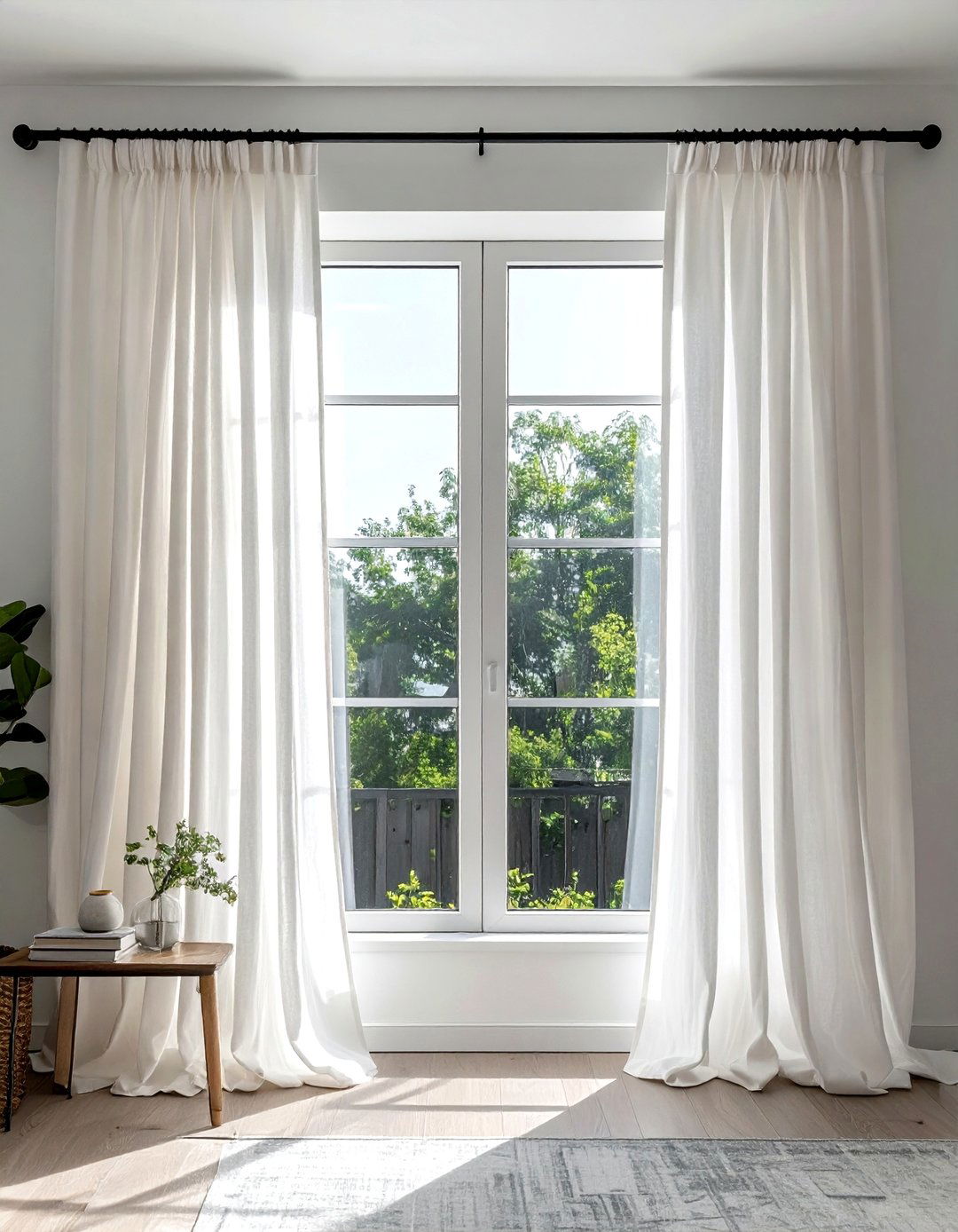Linen window curtains - 30 new homeowner decor ideas
