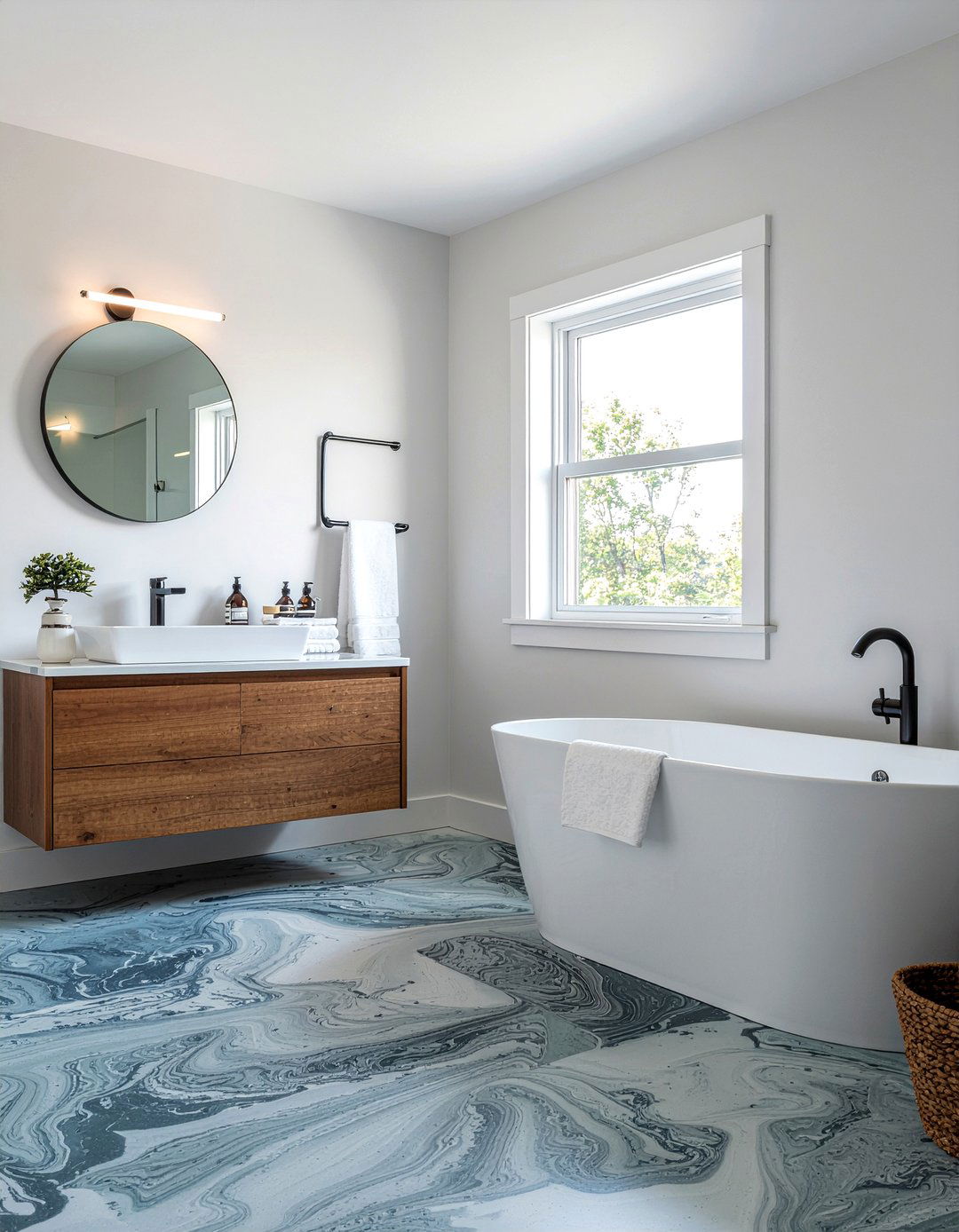 Linoleum bathroom floor - 30 bathroom floor ideas