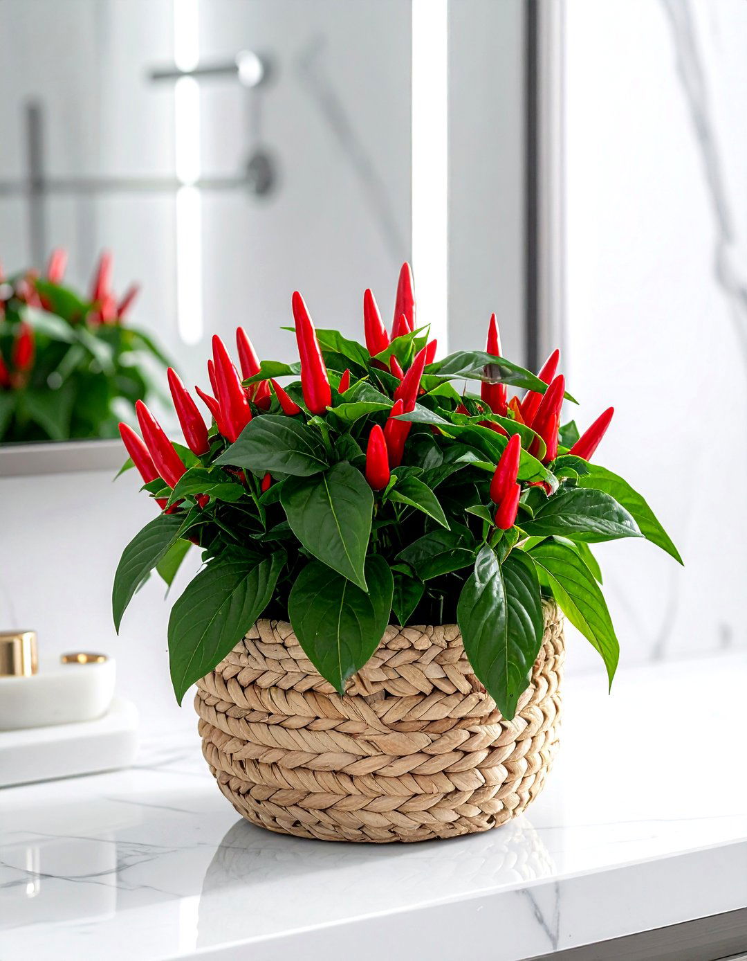 Lipstick Plant Floral Basket - 30 hanging plant ideas