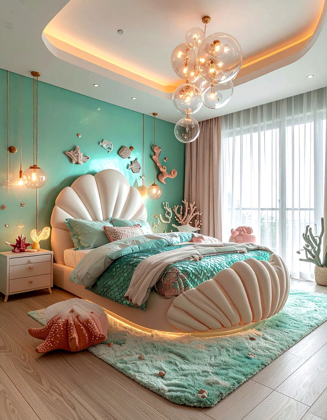 Little Mermaid Bedroom - 30 movie themed bedroom ideas