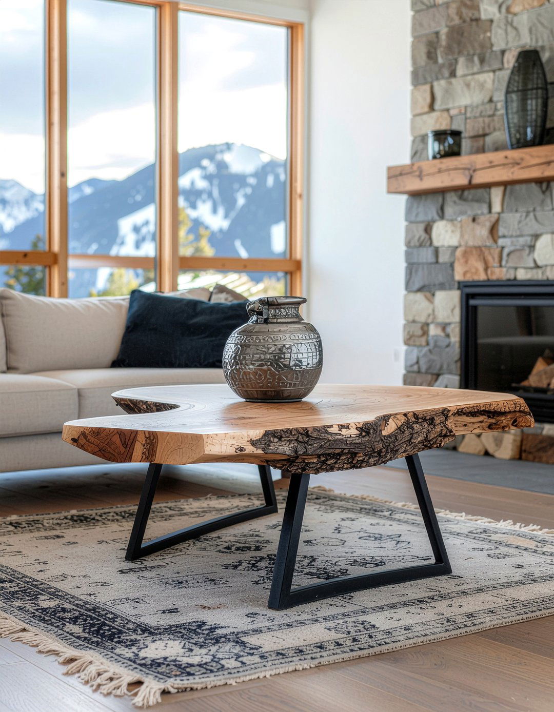 Live Edge End Table - 30 living room end table ideas
