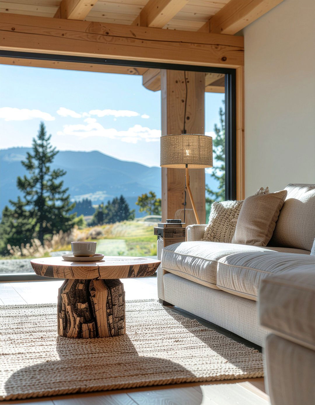 Live Edge Side Table - 30 living room rustic furniture ideas