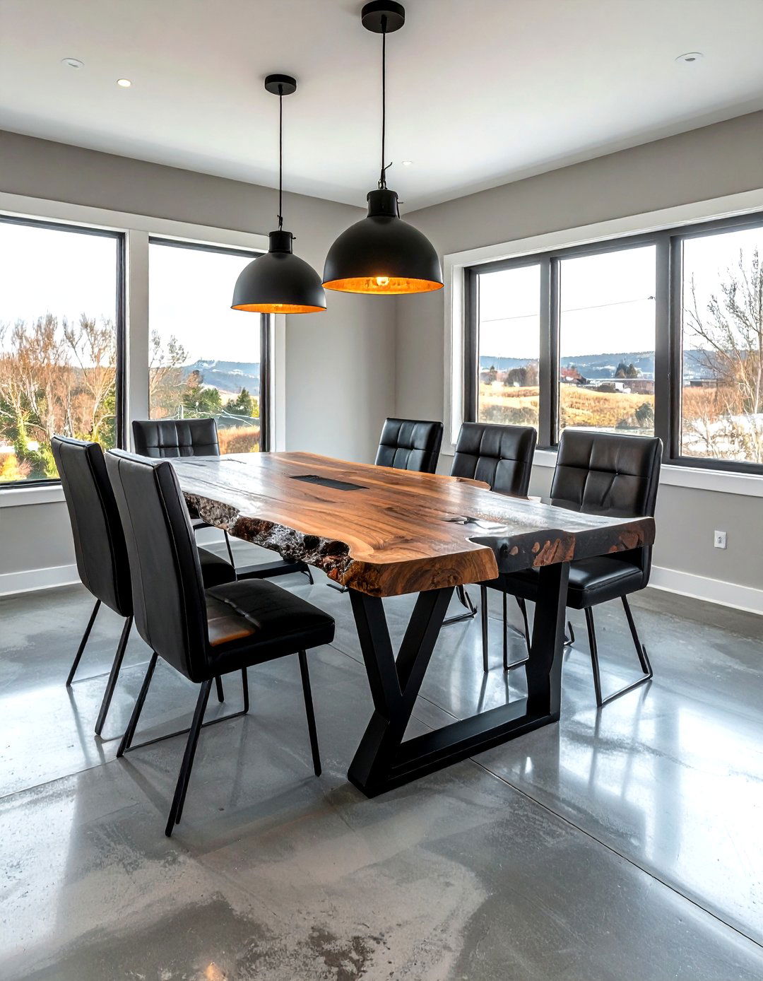 Live Edge Wood Dining Table - 30 modern dining table ideas