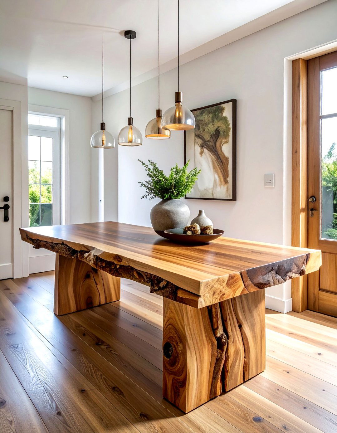 Live Edge Wood Hallway Table - 30 living room hallway table ideas
