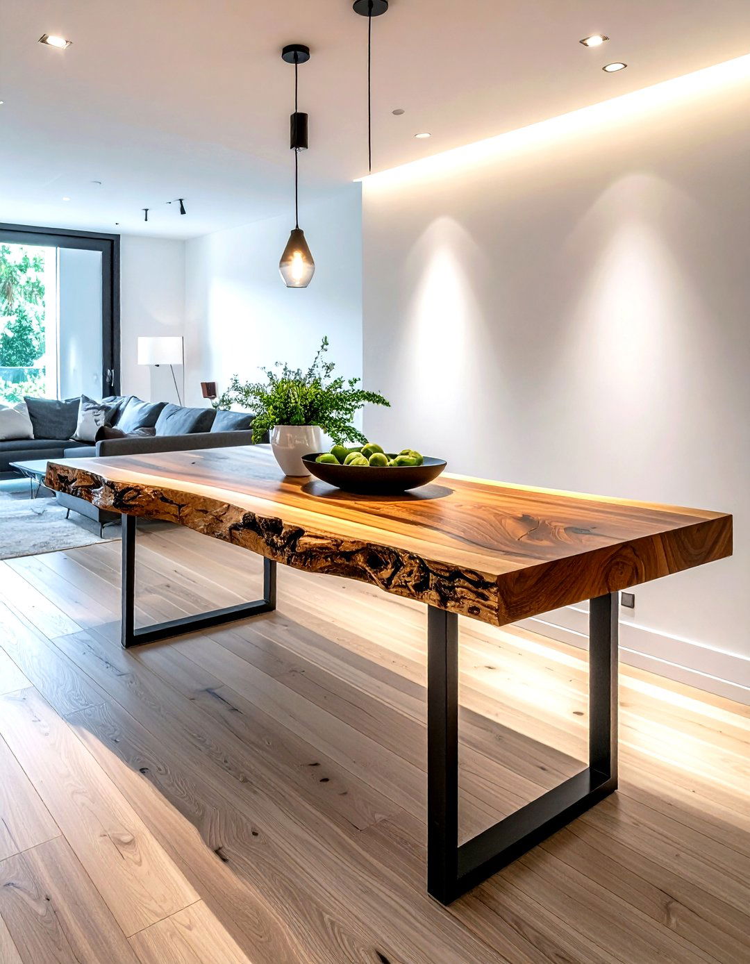 Live Edge Wood Table - 30 wood dining room ideas