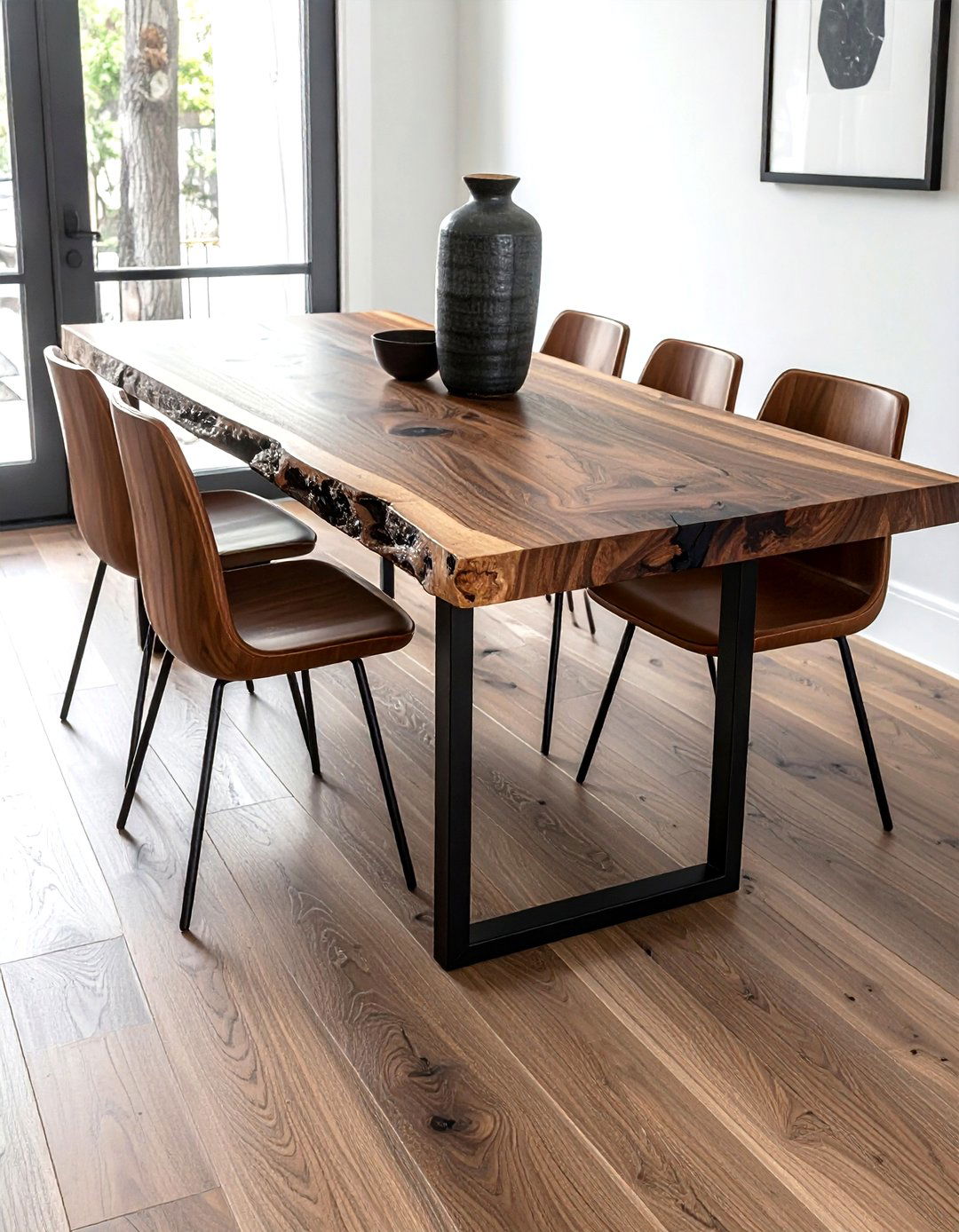 Live Edge Wood Table - 30 woodland dining room ideas