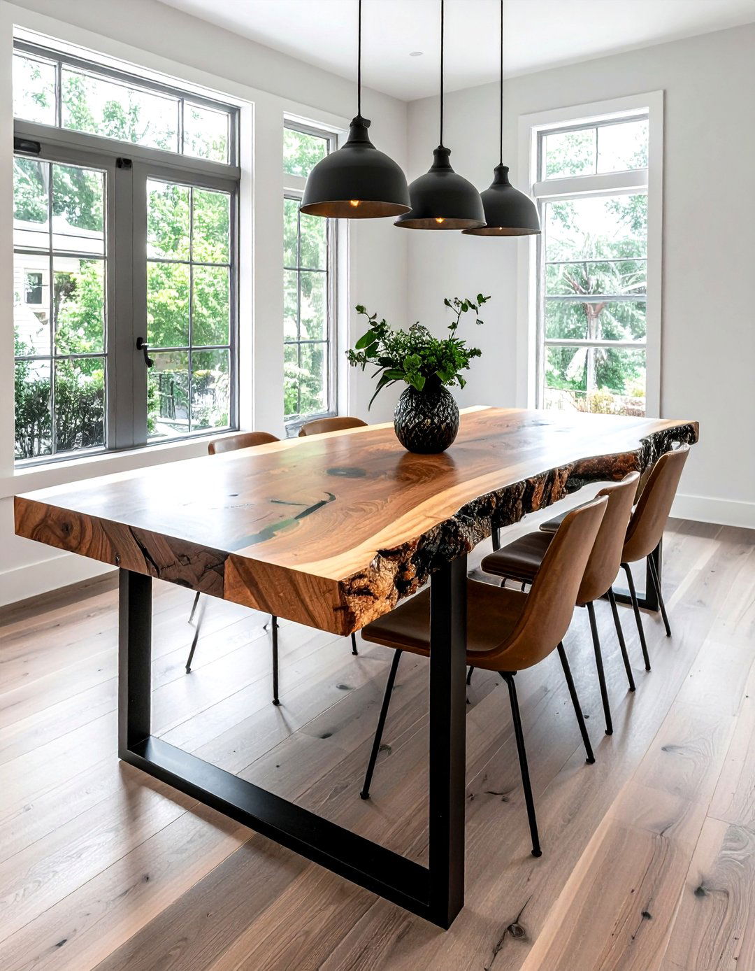 Live Edge Wood Table - 30 rectangular dining table ideas