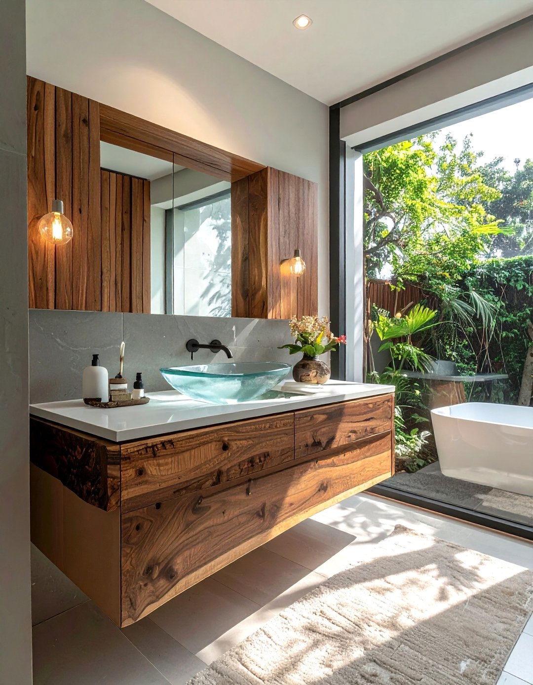 Live edge bathroom vanity - 30 DIY bathroom vanity ideas