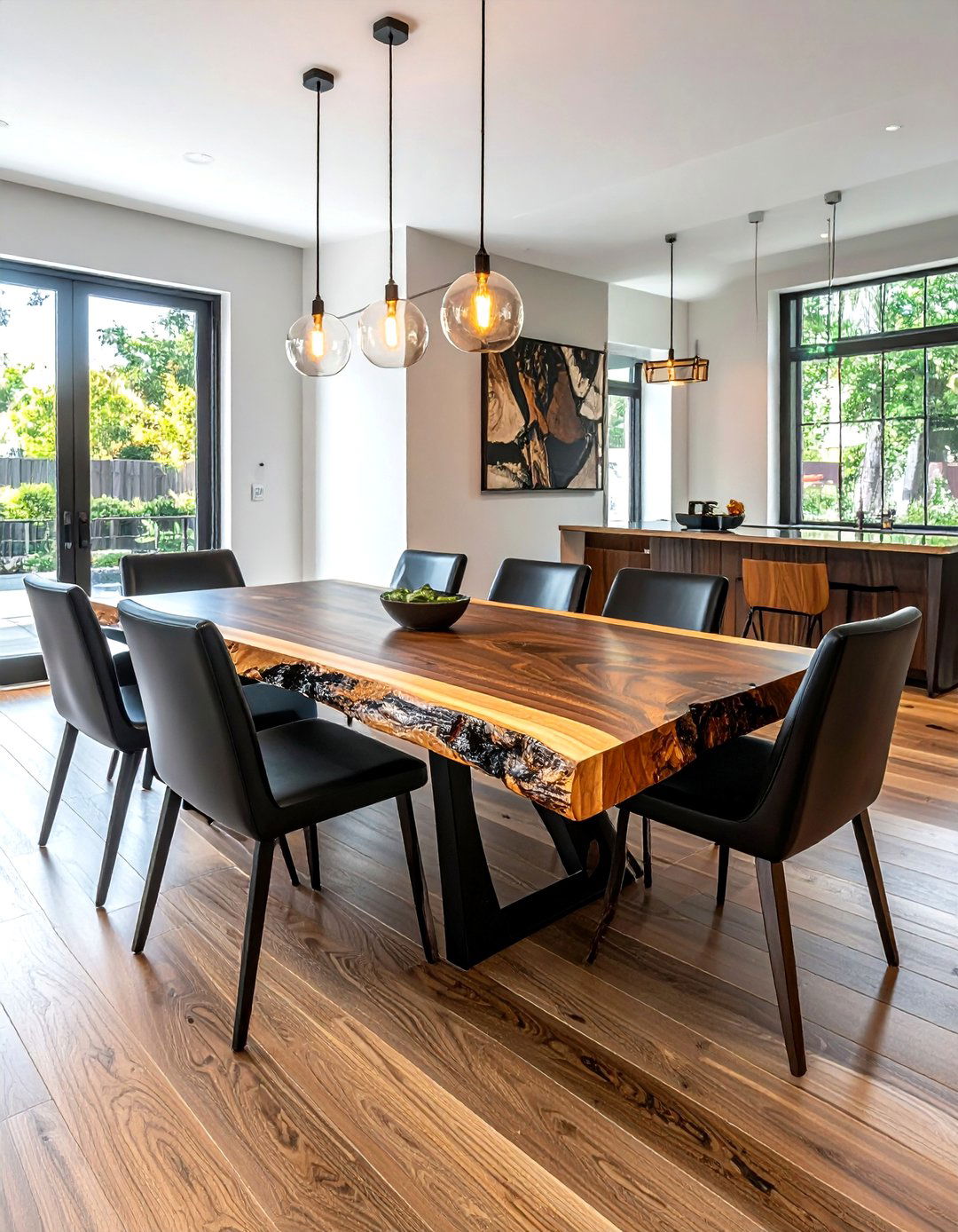 Live edge dining table - 30 wood decor ideas