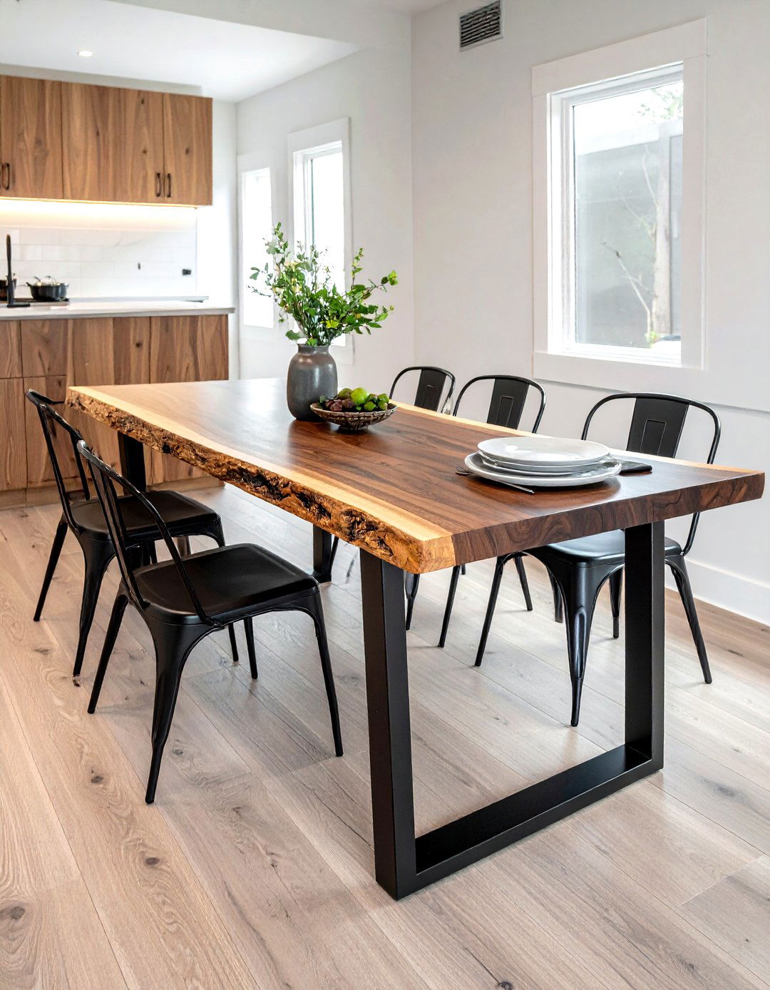 Live edge walnut dining table - 30 walnut dining table ideas