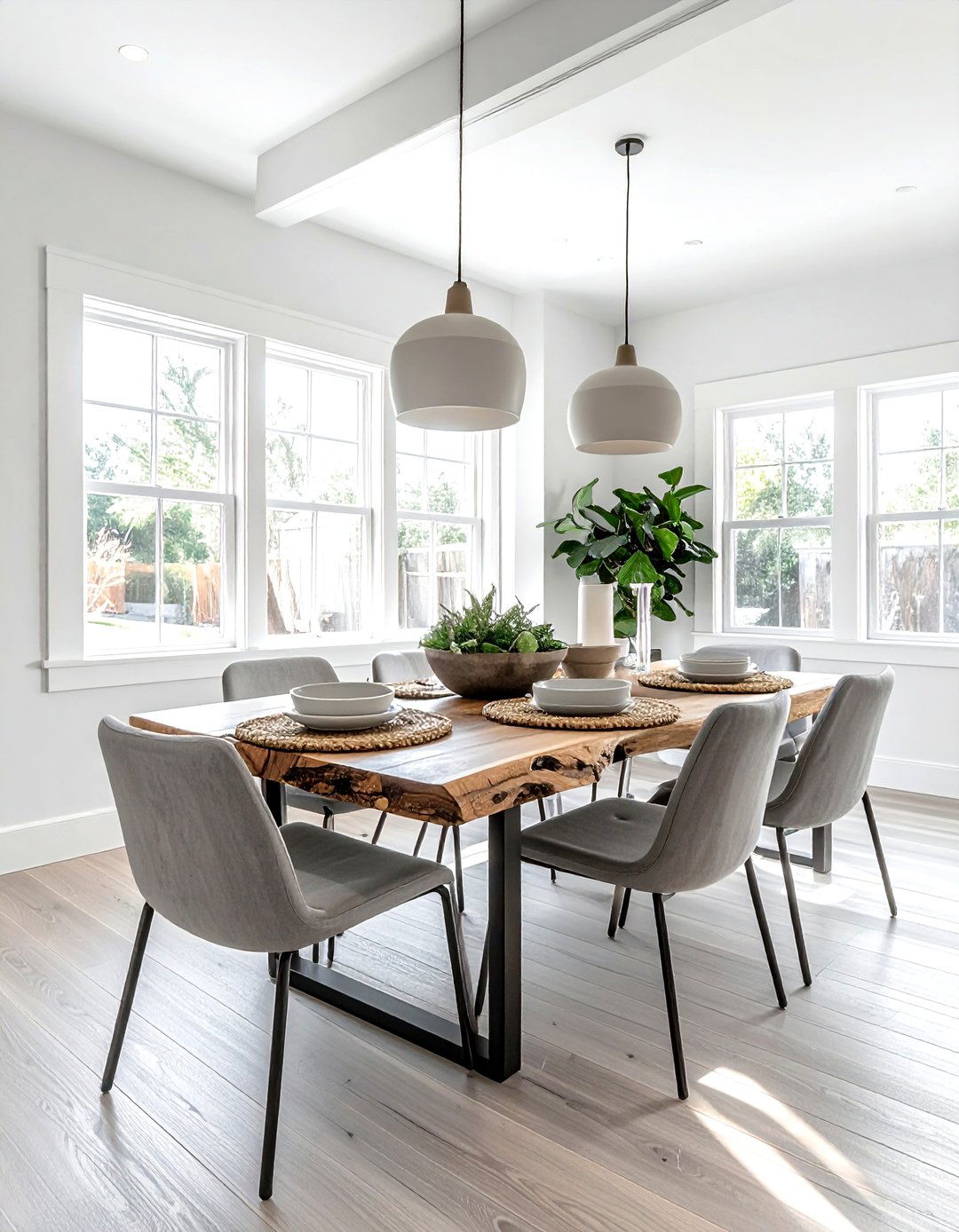 Live edge wood dining room - 30 nature-inspired dining room ideas