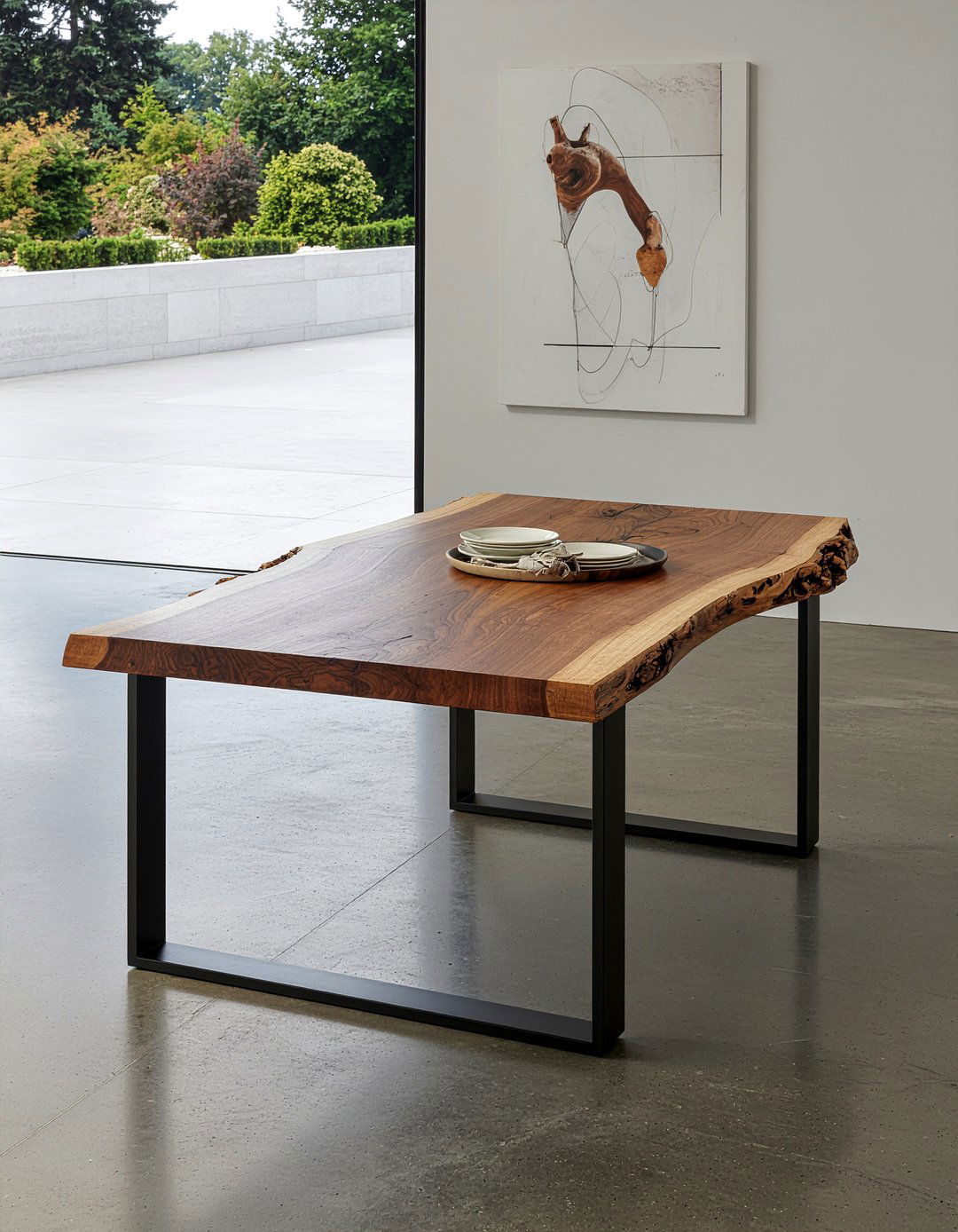 Live edge wood table - 30 rustic dining room ideas