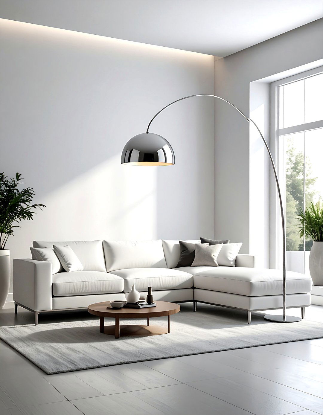 Living Room Arched Floor Lamp - 30 statement lighting ideas