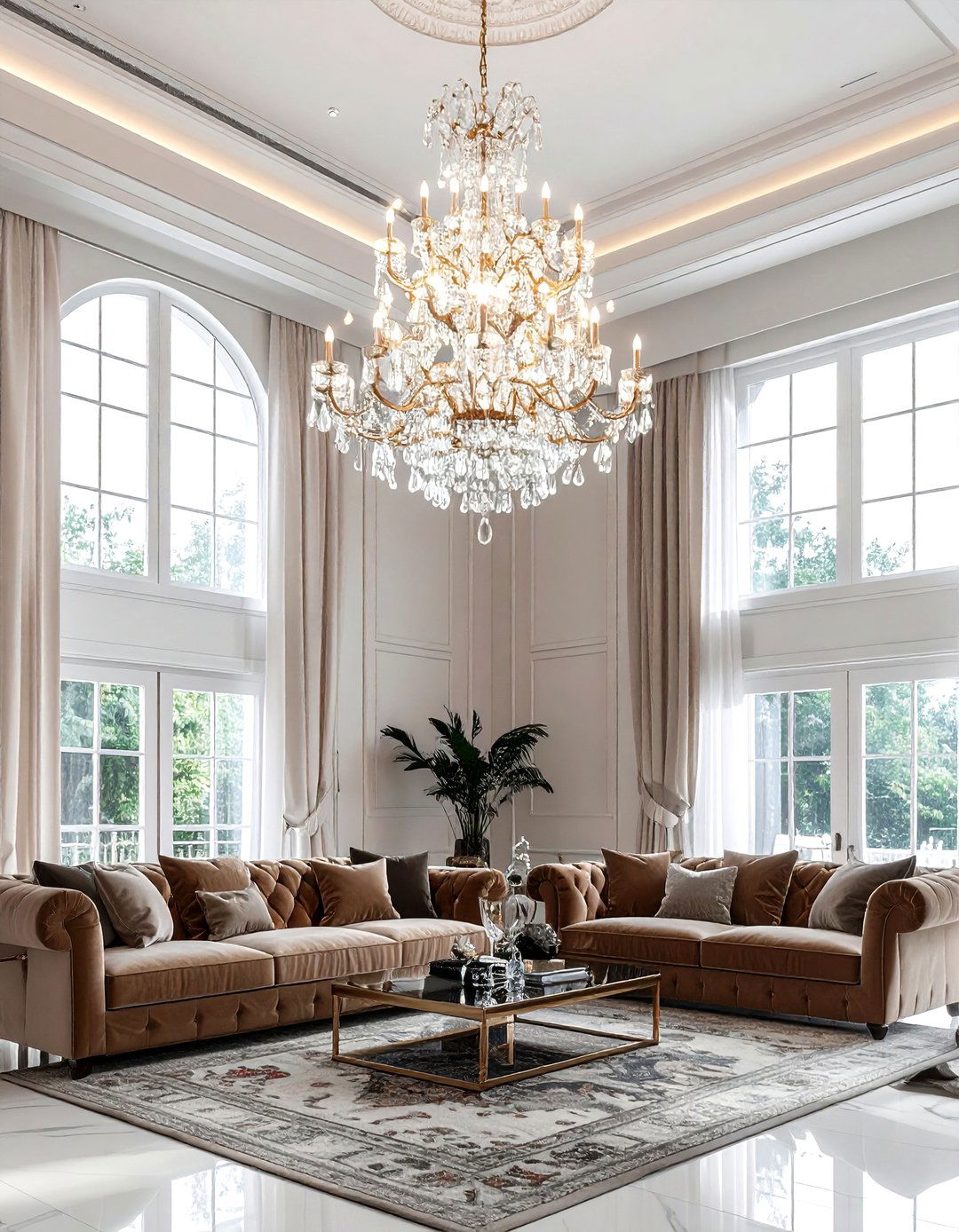 Living Room Chandelier - 30 light decor ideas