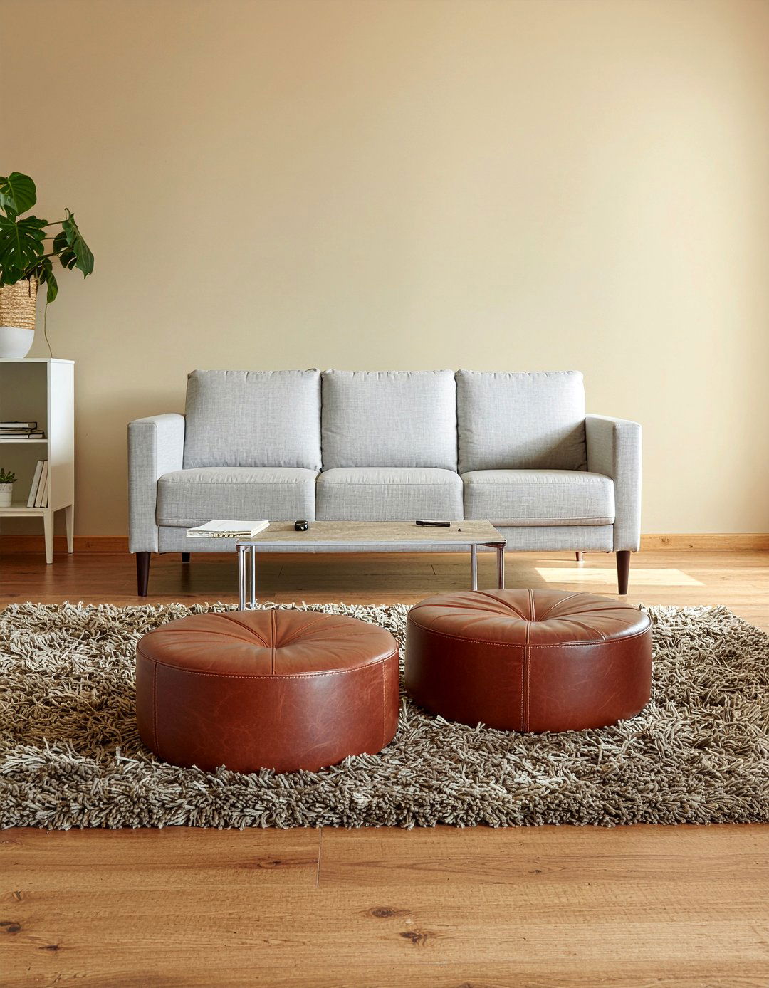 Living Room Floor Poufs - 30 weekend living room ideas