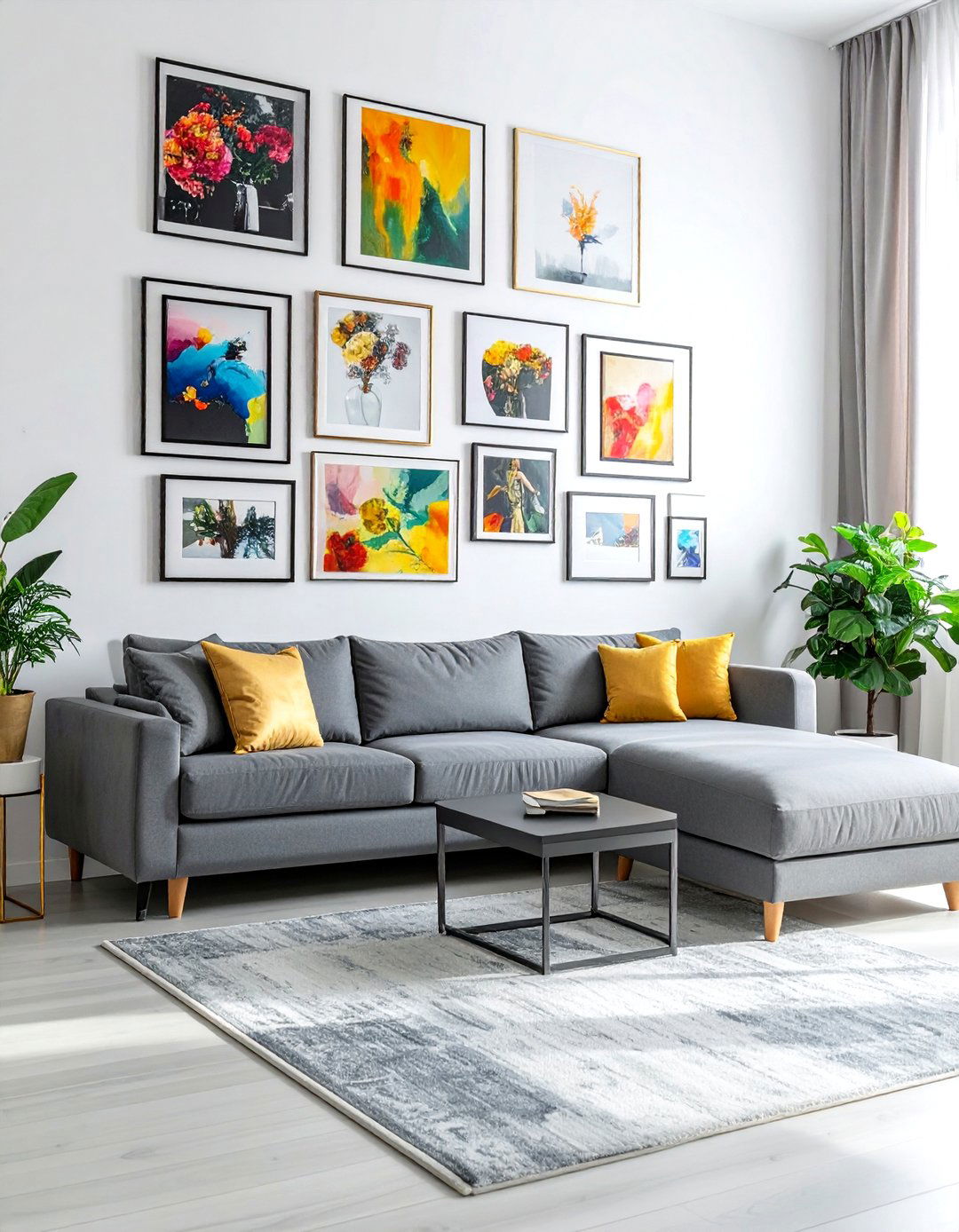 Living Room Gallery Wall - 30 home decorating ideas