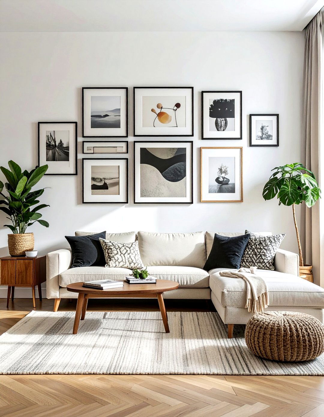 Living Room Gallery Wall - 30 home makeover ideas