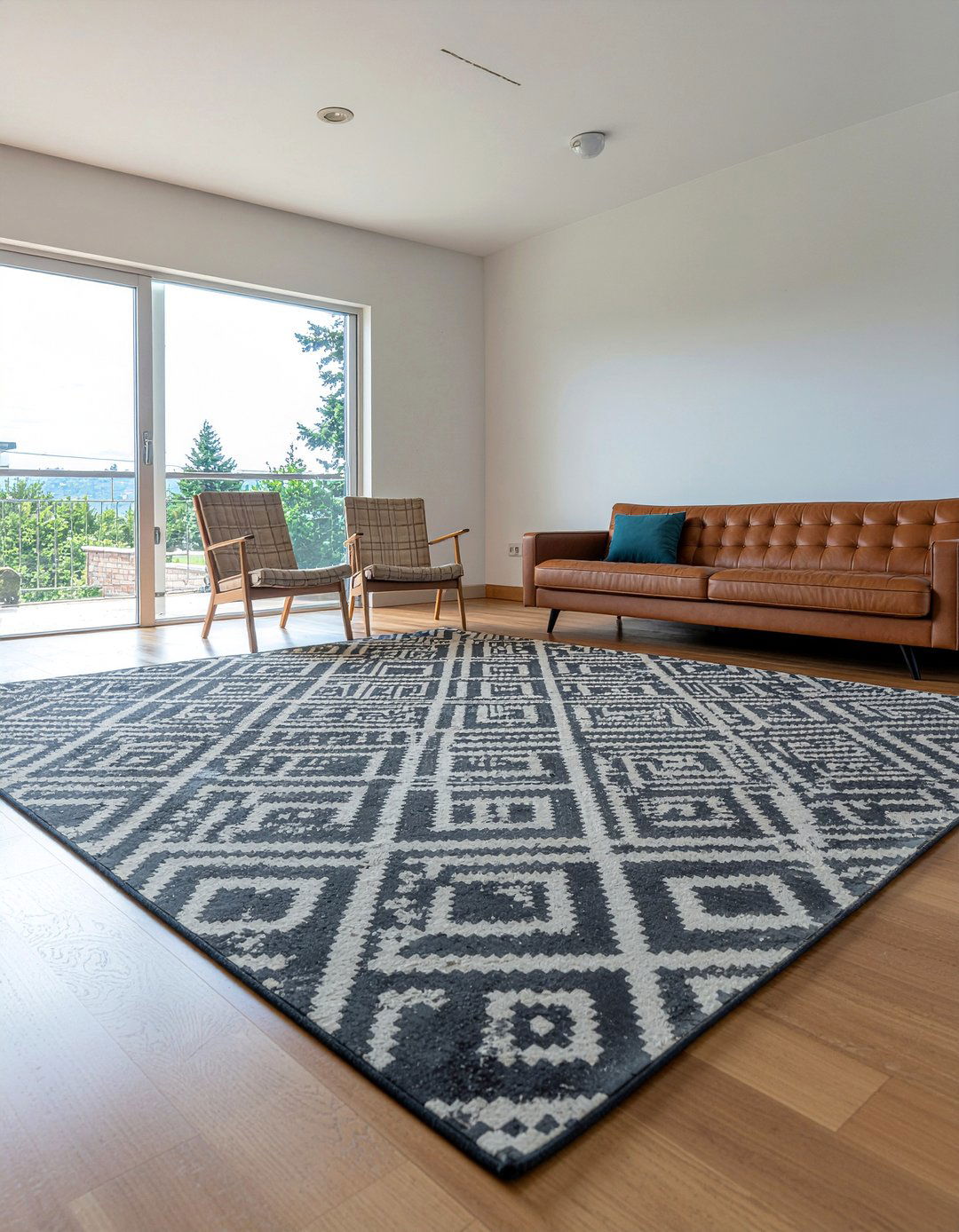 Living Room Rug Placement - 30 square living room ideas