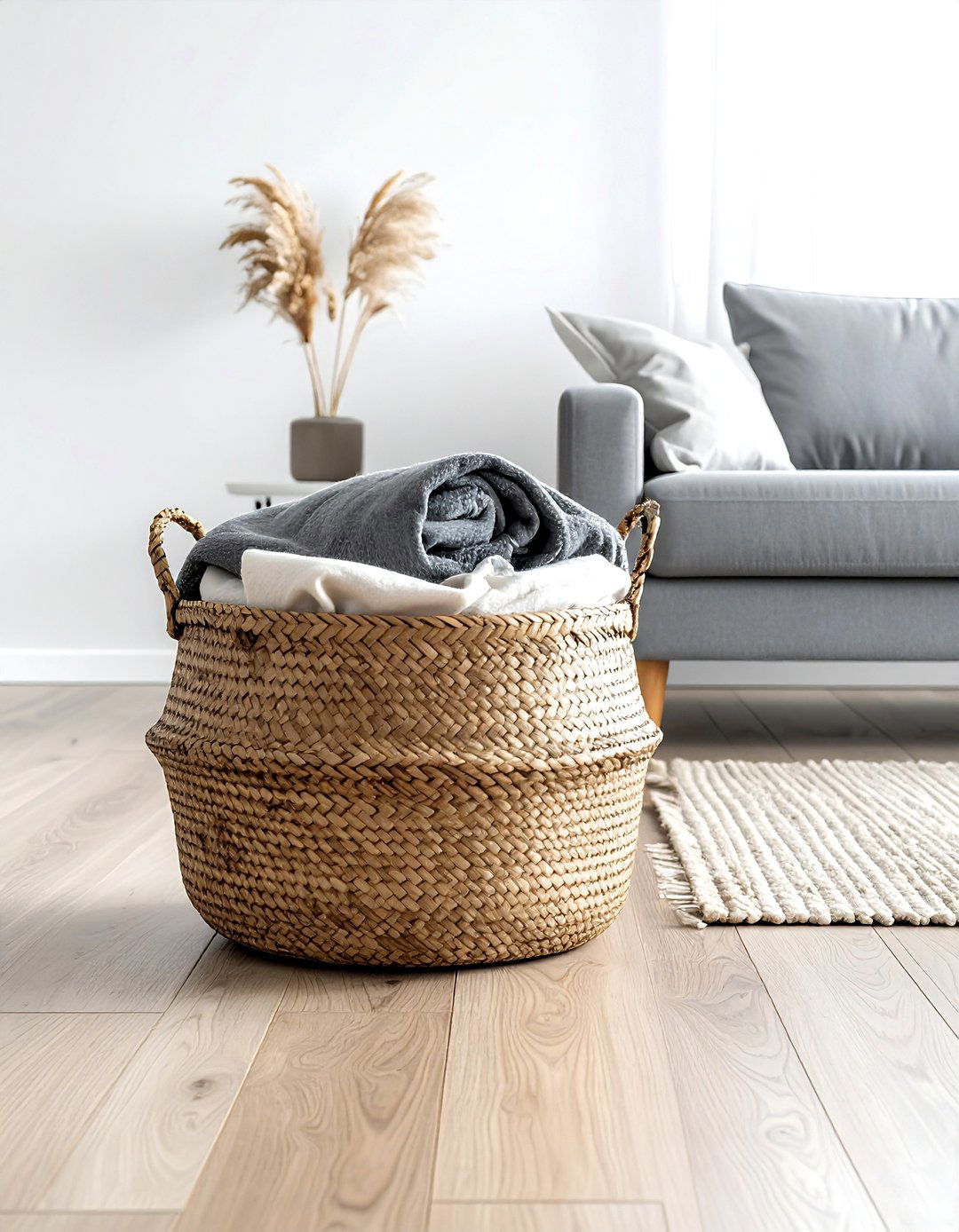 Living Room Storage - 30 rattan basket ideas