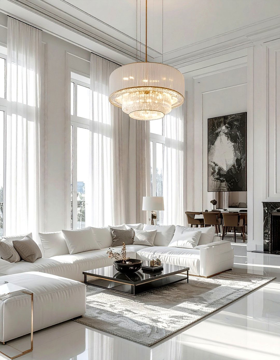 Living Room White Walls High Ceilings - 30 living room white walls