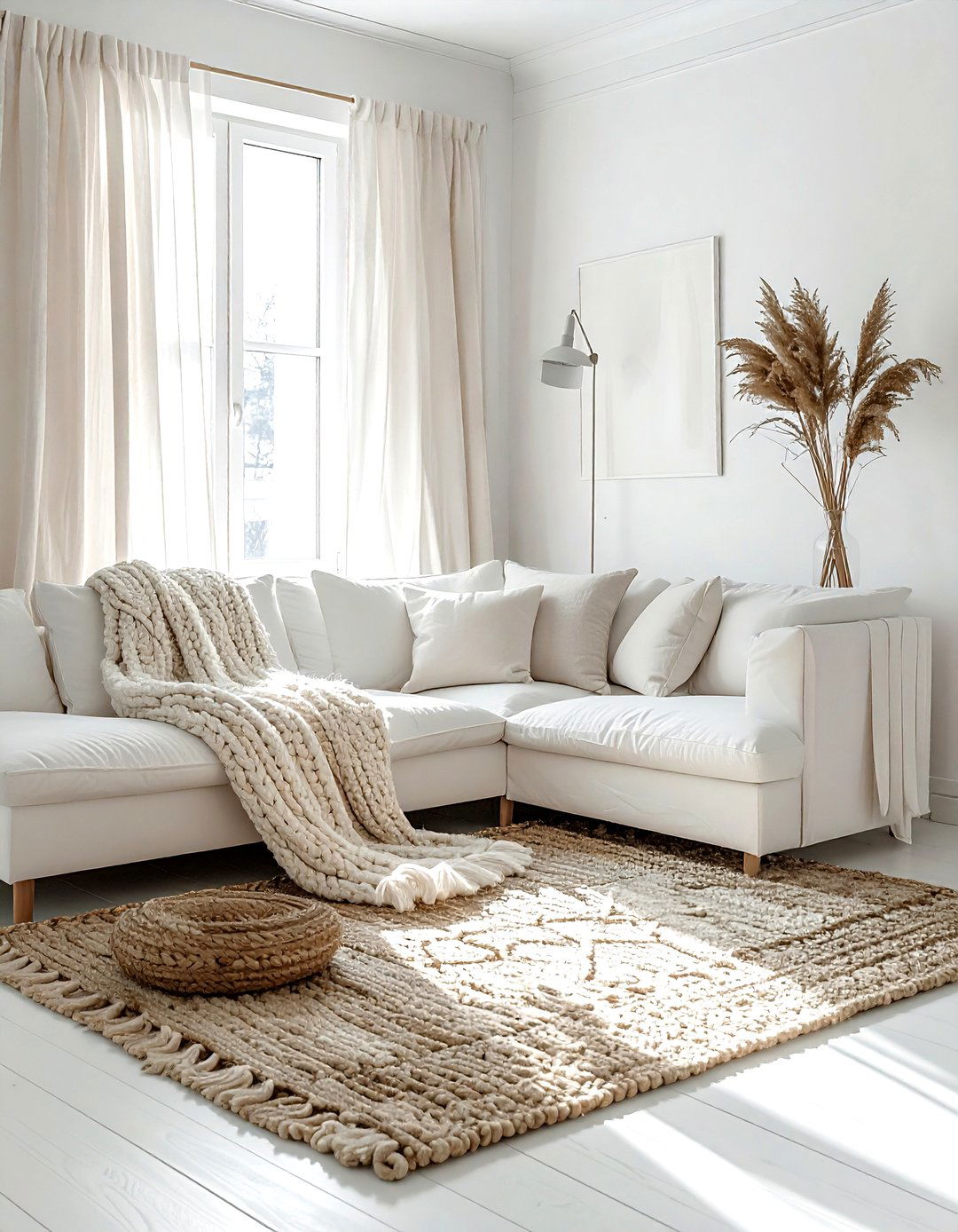 Living Room White Walls Layered Textures - 30 living room white walls