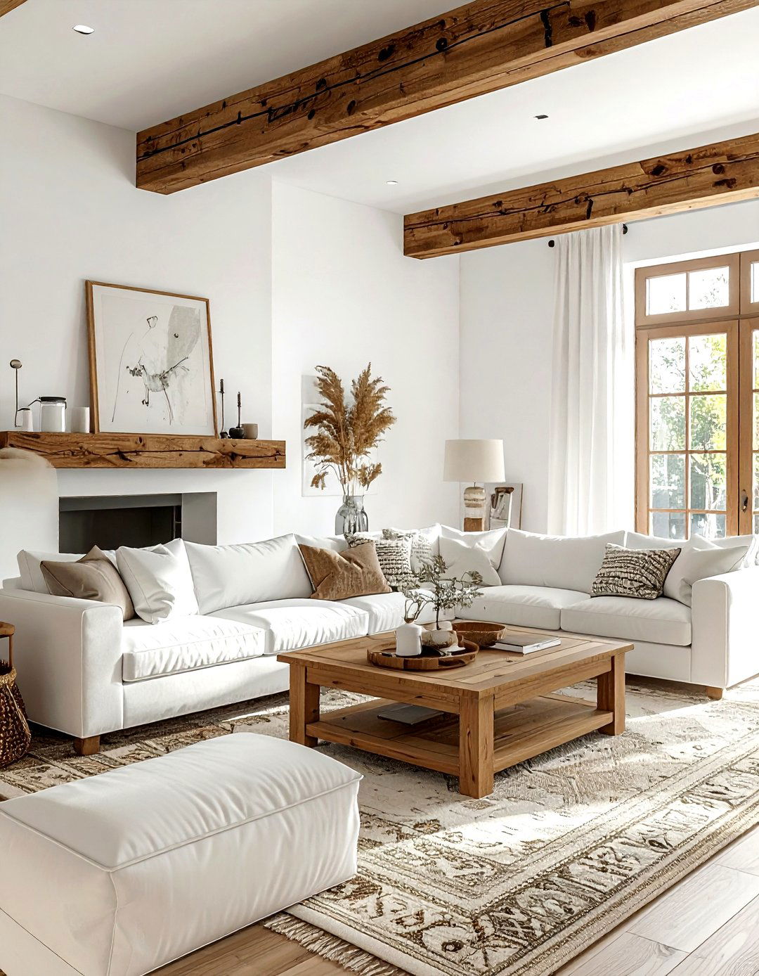 Living Room White Walls Wood Accents - 30 living room white walls