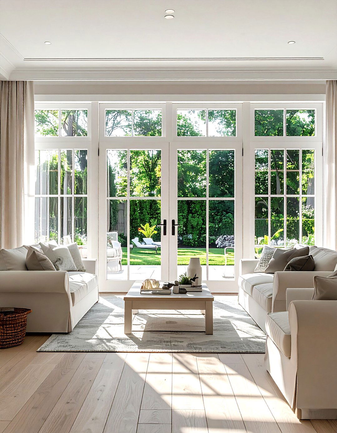 Living Room With French Doors - 30 bright living room ideas