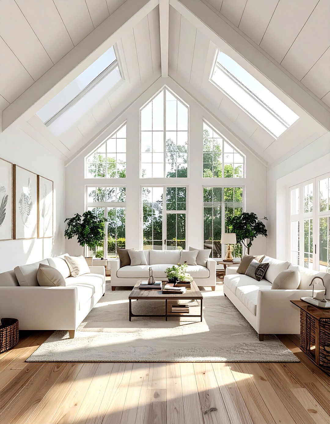 Living Room With Vaulted Ceilings - 30 bright living room ideas