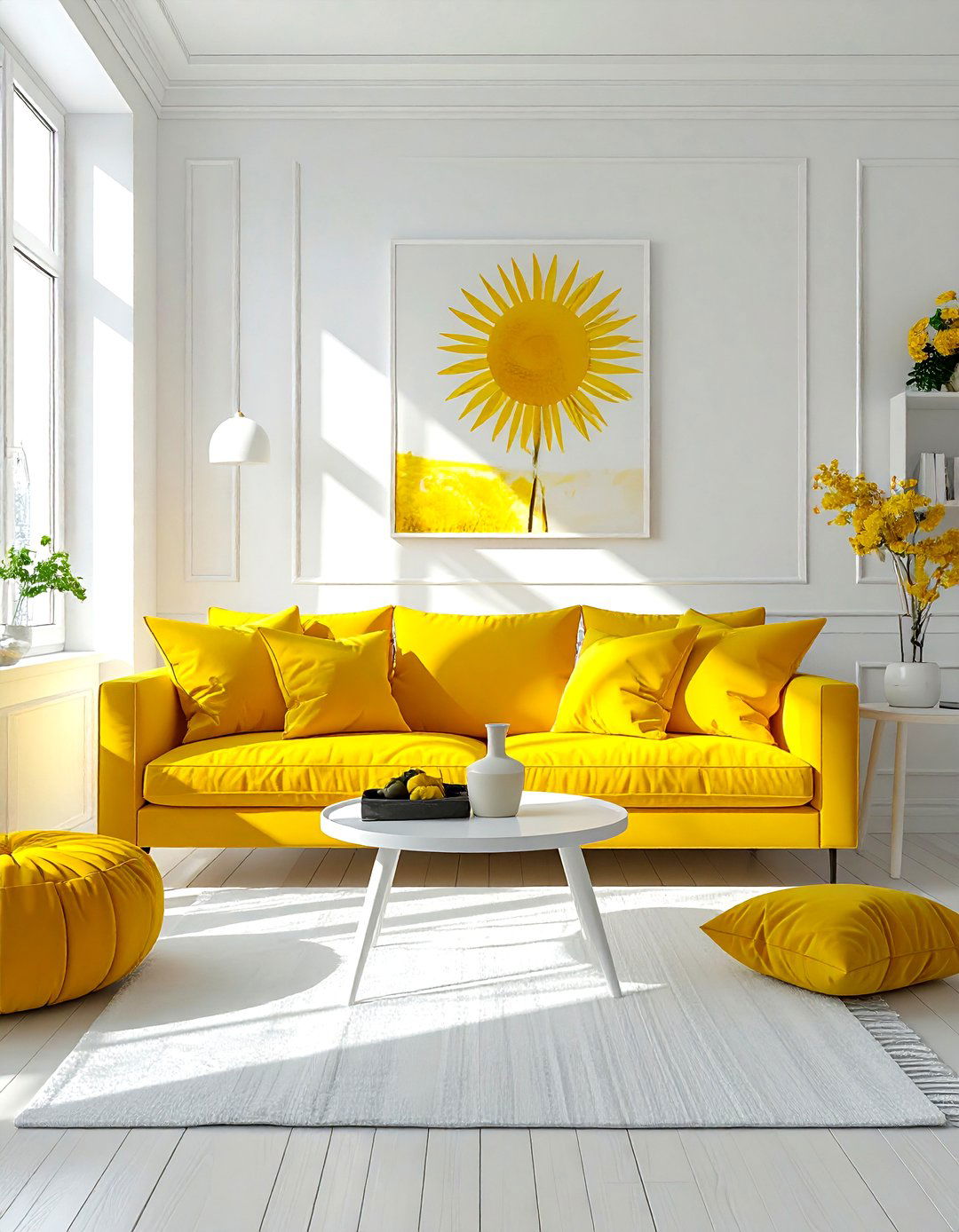 Living Room With Yellow Accents - 30 bright living room ideas