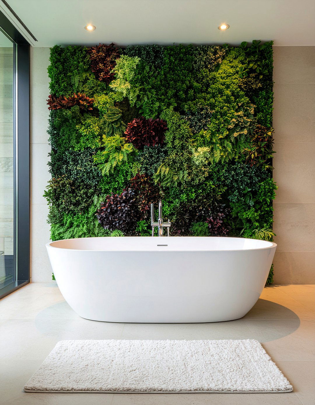 Living Wall Bathroom - 30 nature-inspired bathroom ideas