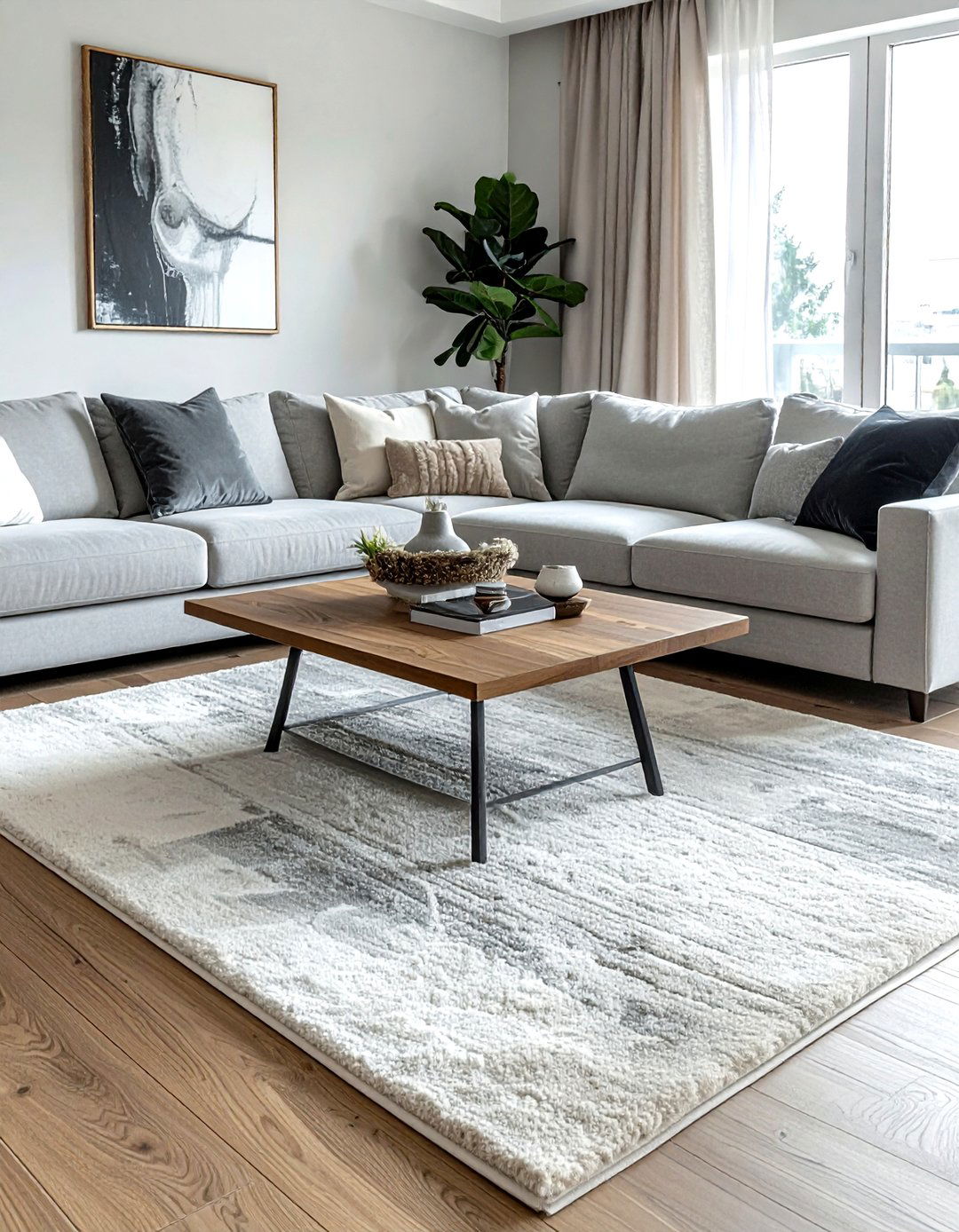 Living room area rug - 30 washable rug ideas