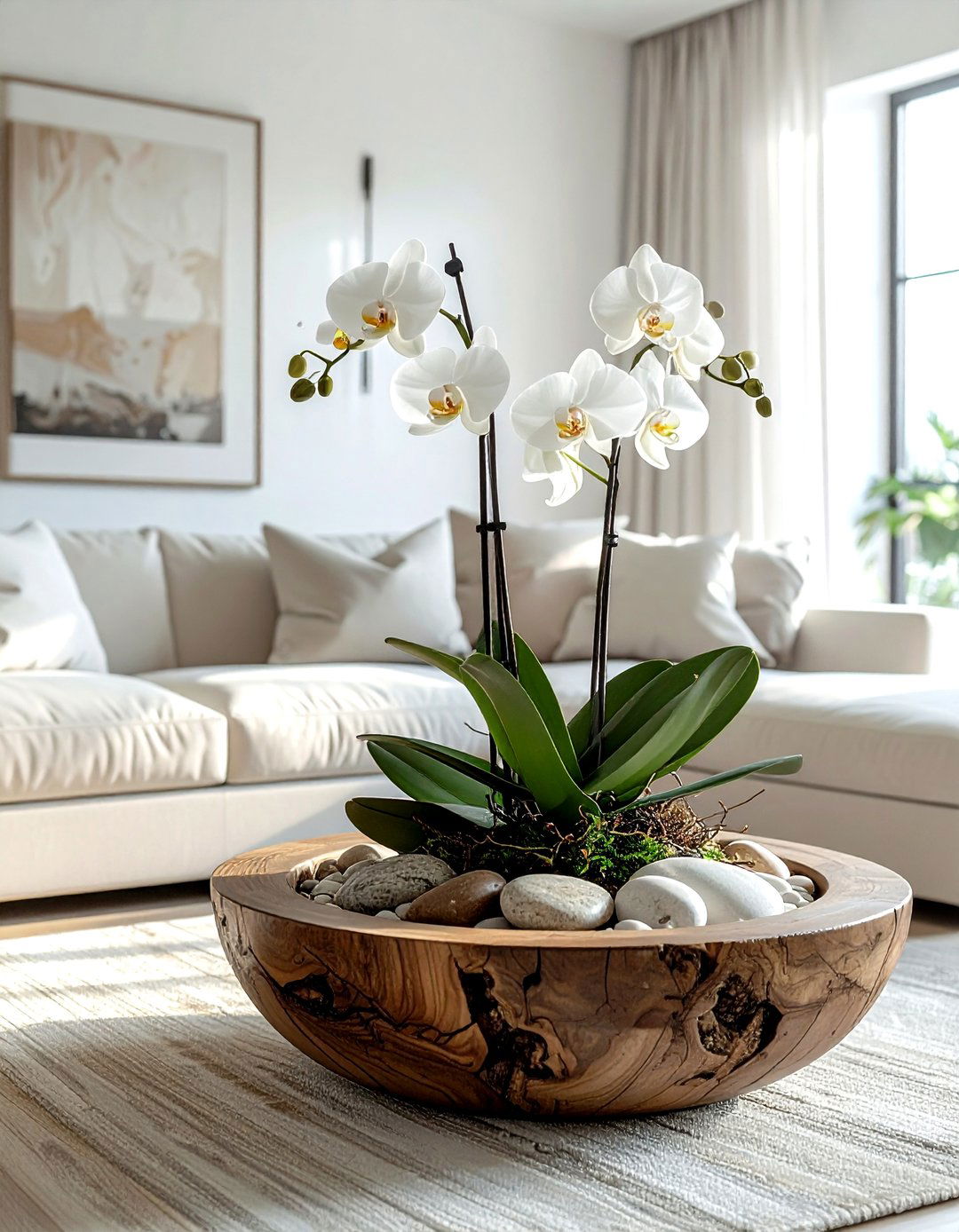 Living room coffee table orchid - 30 orchid decor ideas