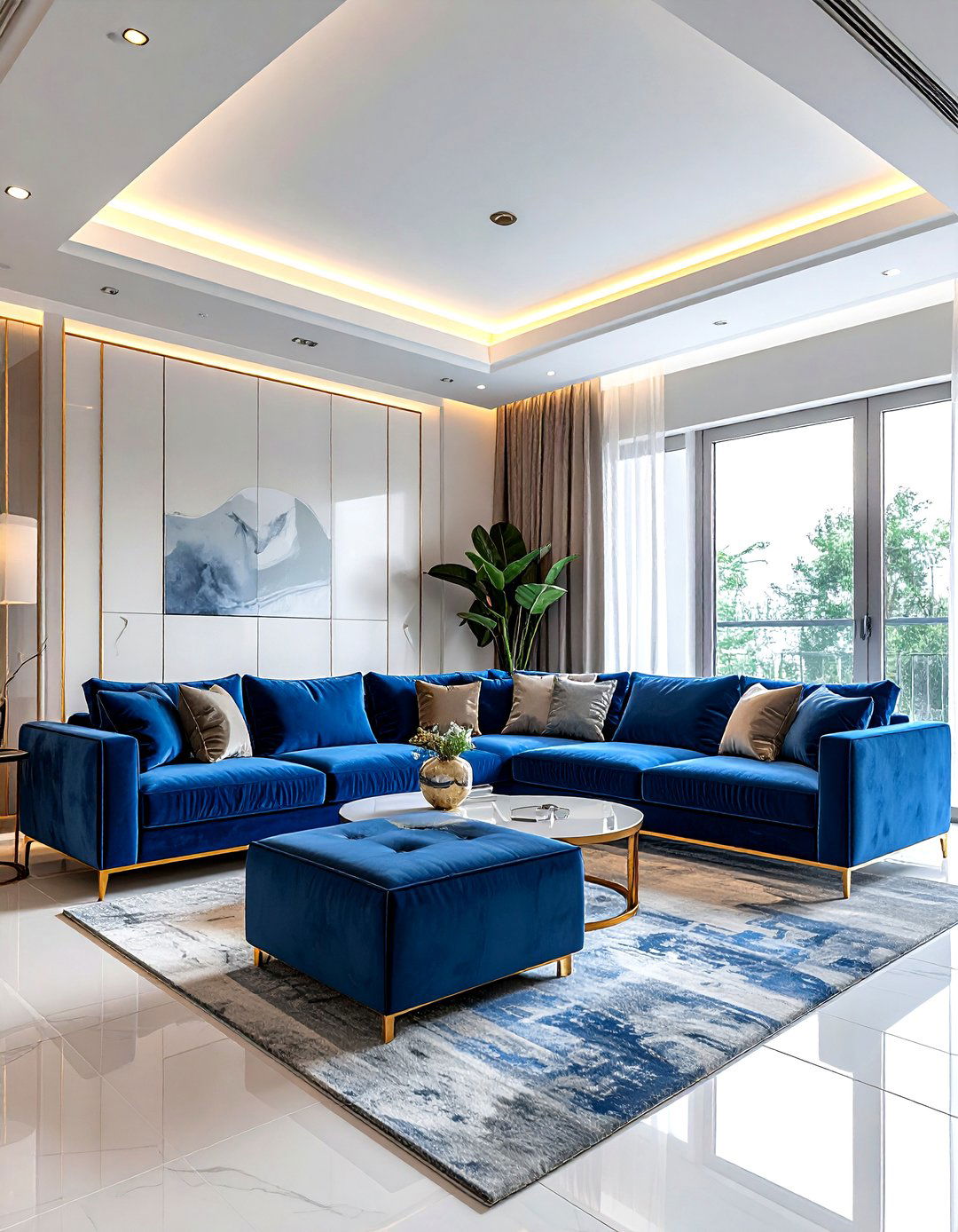 Living room cove lighting - 30 living room smooth ceiling ideas