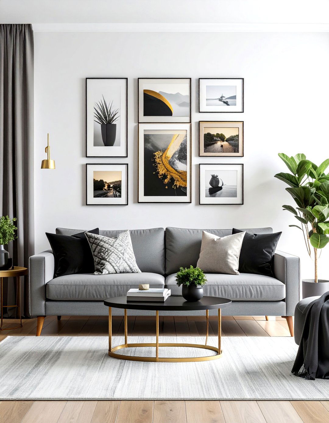 Living room gallery wall - 30 quick decor update ideas