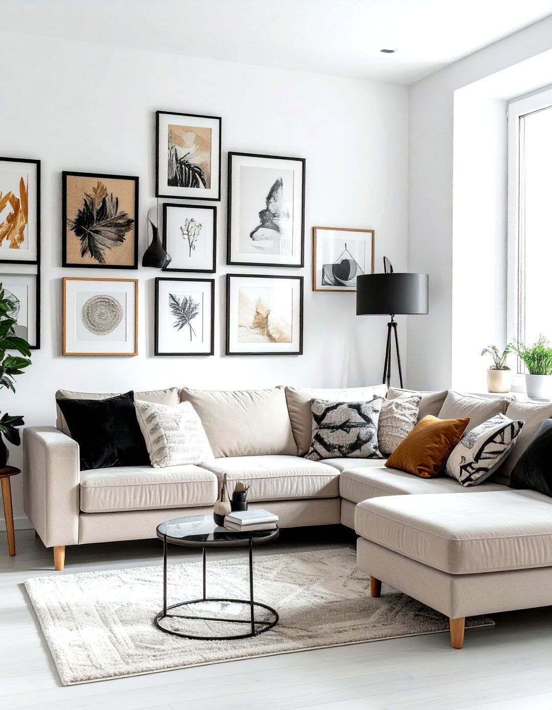 Living room gallery wall - 30 decor glow-up ideas