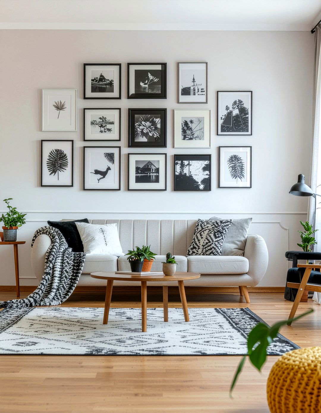 Living room gallery wall - 30 living room remodel ideas