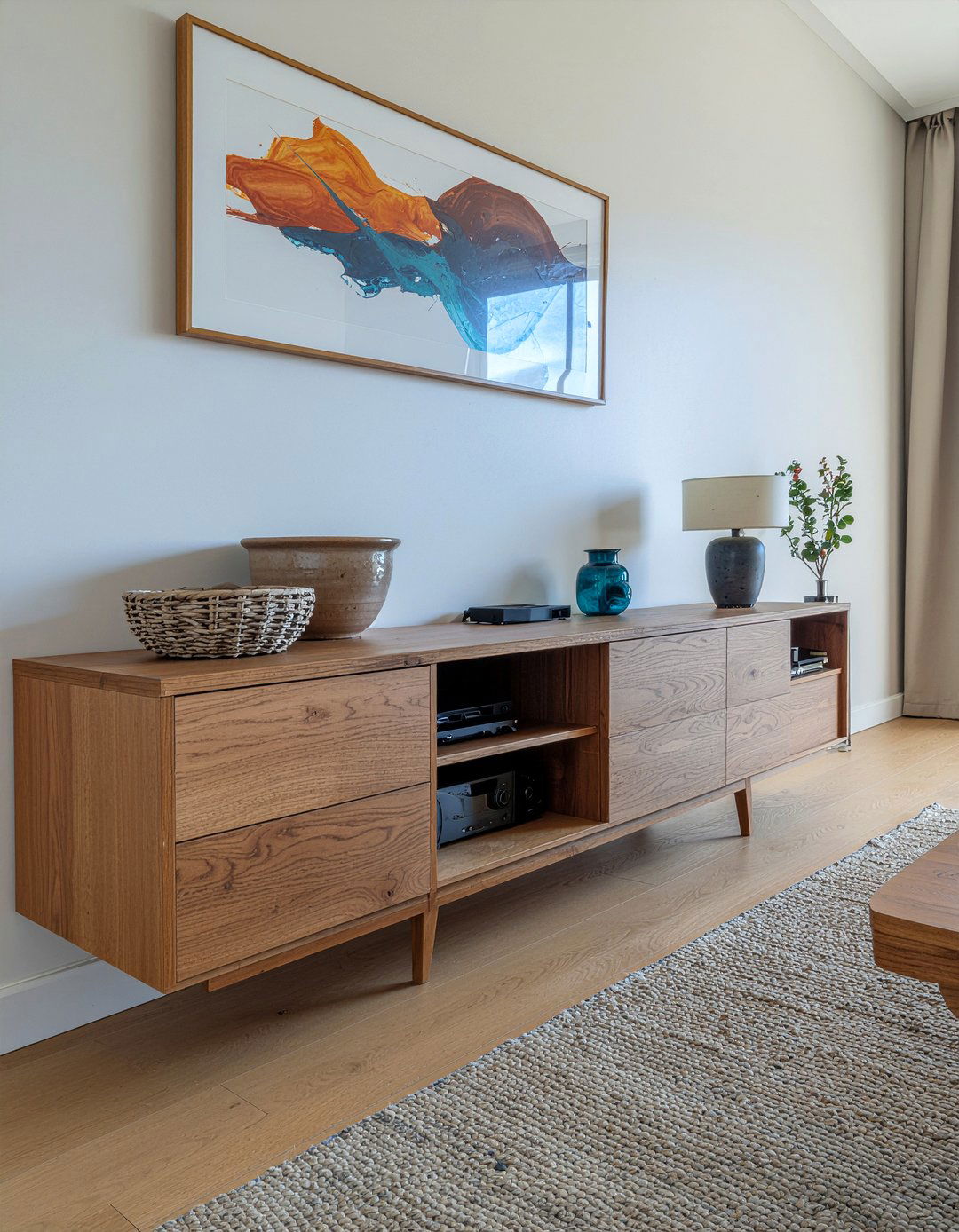 Living room media console - 30 living room remodel ideas