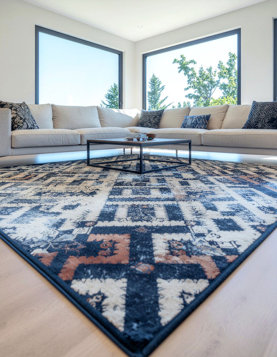 Living room rug placement - 30 new build living room ideas