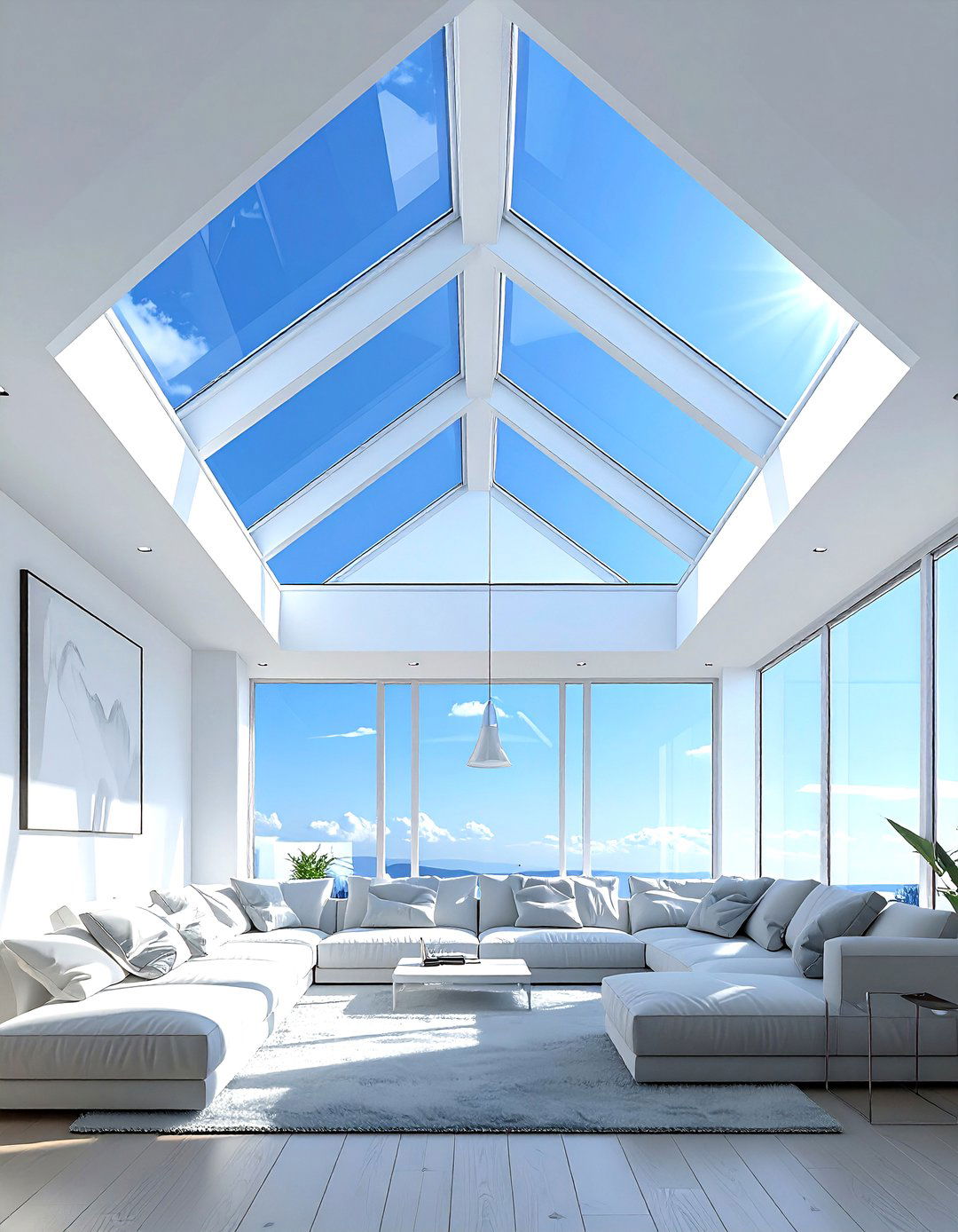 Living room skylight - 30 living room window design ideas